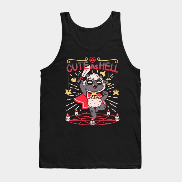 Lamb Cute as Hell Tank Top by ZAIABLOOM